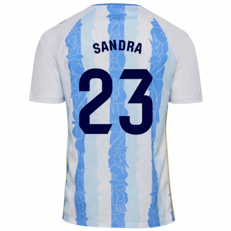 Kandiny Kinder Sandra #23 Weiß Blau Heimtrikot Trikot 2024/25 T-Shirt