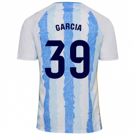 Kandiny Kinder Claudia García #39 Weiß Blau Heimtrikot Trikot 2024/25 T-Shirt