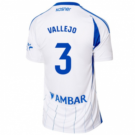 Kandiny Kinder Jaime Vallejo #3 Rot Weiß Heimtrikot Trikot 2024/25 T-Shirt