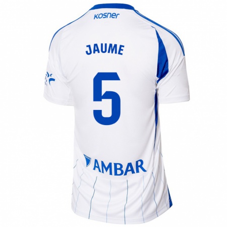 Kandiny Kinder Jaume Grau #5 Rot Weiß Heimtrikot Trikot 2024/25 T-Shirt