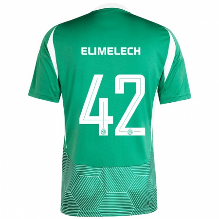 Kandiny Kinder Roey Elimelech #42 Grün Weiß Heimtrikot Trikot 2024/25 T-Shirt