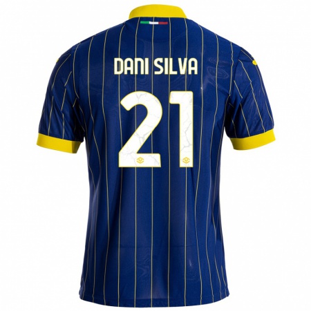 Kandiny Kinder Dani Silva #21 Blau Gelb Heimtrikot Trikot 2024/25 T-Shirt