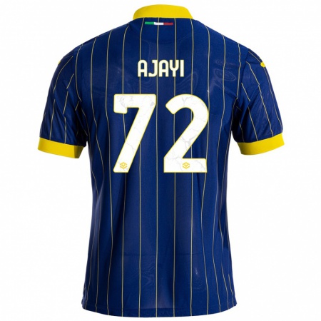 Kandiny Kinder Junior Ajayi #72 Blau Gelb Heimtrikot Trikot 2024/25 T-Shirt