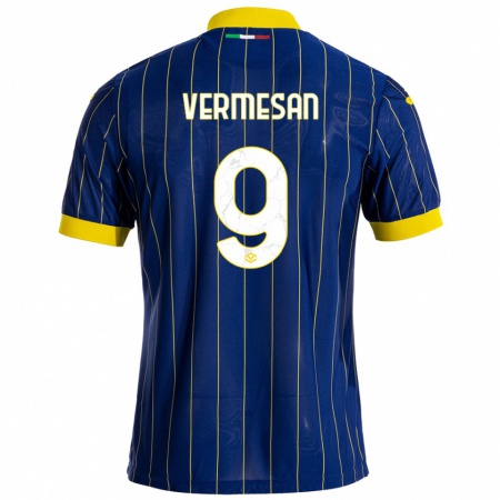 Kandiny Kinder Ioan Vermeșan #9 Blau Gelb Heimtrikot Trikot 2024/25 T-Shirt