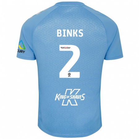 Kandiny Kinder Luis Binks #2 Blau Weiß Heimtrikot Trikot 2024/25 T-Shirt