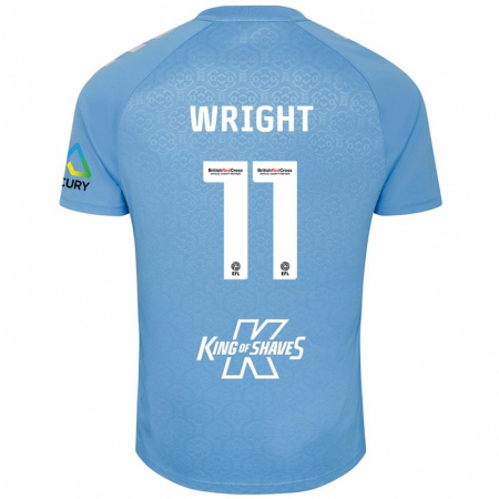 Kandiny Kinder Haji Wright #11 Blau Weiß Heimtrikot Trikot 2024/25 T-Shirt