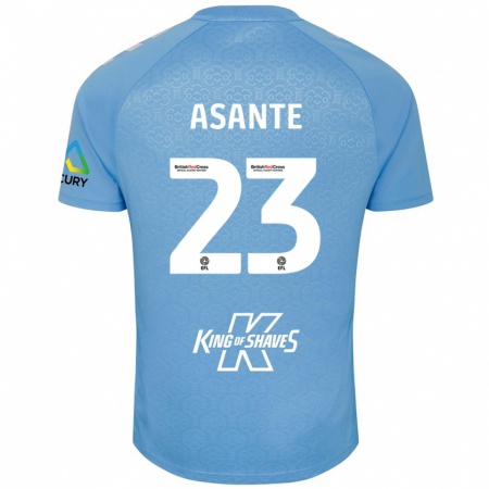 Kandiny Kinder Brandon Thomas-Asante #23 Blau Weiß Heimtrikot Trikot 2024/25 T-Shirt