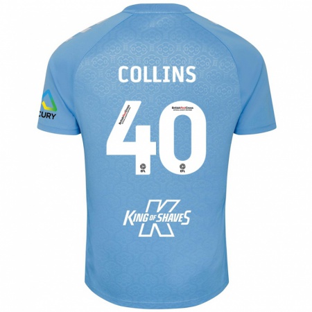 Kandiny Kinder Brad Collins #40 Blau Weiß Heimtrikot Trikot 2024/25 T-Shirt