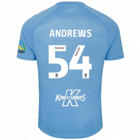 Kandiny Kinder Kai Andrews #54 Blau Weiß Heimtrikot Trikot 2024/25 T-Shirt