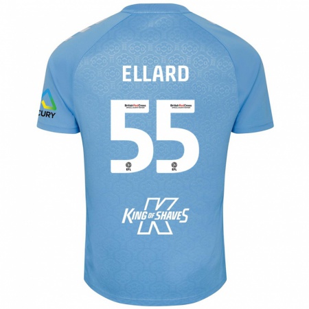 Kandiny Kinder Aston Ellard #55 Blau Weiß Heimtrikot Trikot 2024/25 T-Shirt