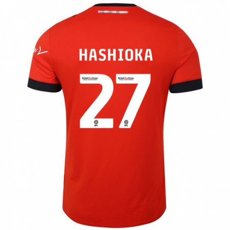 Kandiny Kinder Daiki Hashioka #27 Orange Schwarz Heimtrikot Trikot 2024/25 T-Shirt