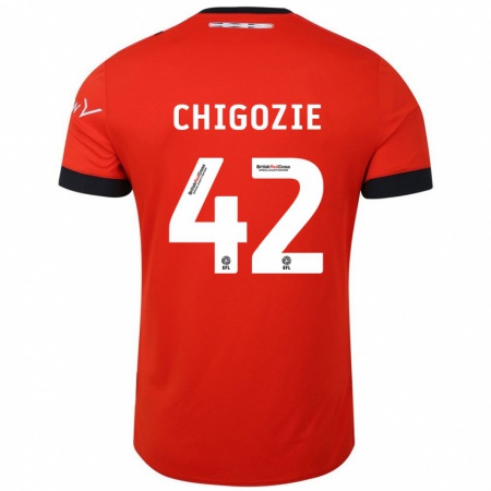 Kandiny Kinder Christian Chigozie #42 Orange Schwarz Heimtrikot Trikot 2024/25 T-Shirt