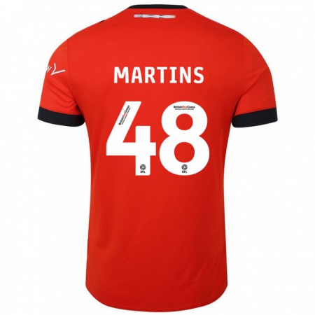 Kandiny Kinder Dominic Dos Santos Martins #48 Orange Schwarz Heimtrikot Trikot 2024/25 T-Shirt