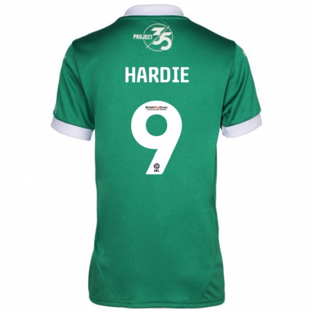 Kandiny Kinder Ryan Hardie #9 Grün Weiß Heimtrikot Trikot 2024/25 T-Shirt