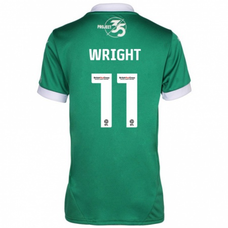 Kandiny Kinder Callum Wright #11 Grün Weiß Heimtrikot Trikot 2024/25 T-Shirt