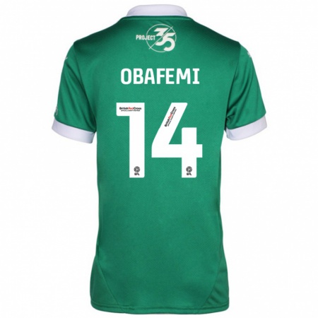 Kandiny Kinder Michael Obafemi #14 Grün Weiß Heimtrikot Trikot 2024/25 T-Shirt