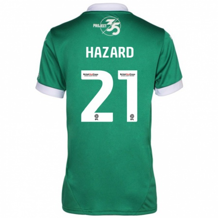 Kandiny Kinder Conor Hazard #21 Grün Weiß Heimtrikot Trikot 2024/25 T-Shirt