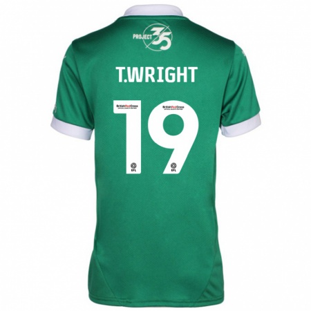 Kandiny Kinder Tyreik Wright #19 Grün Weiß Heimtrikot Trikot 2024/25 T-Shirt