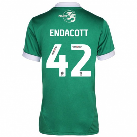 Kandiny Kinder Jack Endacott #42 Grün Weiß Heimtrikot Trikot 2024/25 T-Shirt