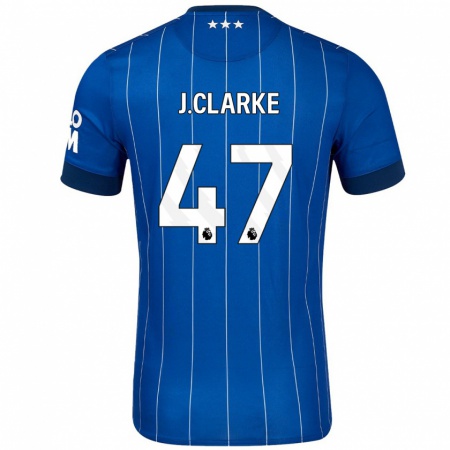 Kandiny Kinder Jack Clarke #47 Marineblau Heimtrikot Trikot 2024/25 T-Shirt