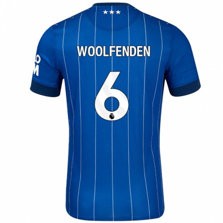 Kandiny Kinder Luke Woolfenden #6 Marineblau Heimtrikot Trikot 2024/25 T-Shirt