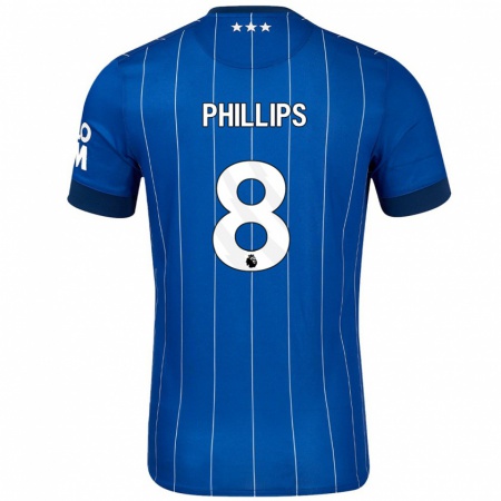 Kandiny Kinder Kalvin Phillips #8 Marineblau Heimtrikot Trikot 2024/25 T-Shirt