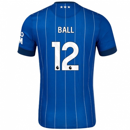 Kandiny Kinder Dominic Ball #12 Marineblau Heimtrikot Trikot 2024/25 T-Shirt