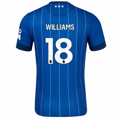 Kandiny Kinder Brandon Williams #18 Marineblau Heimtrikot Trikot 2024/25 T-Shirt