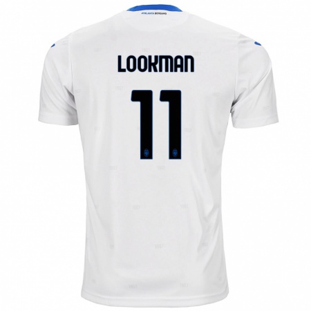 Kandiny Kinder Ademola Lookman #11 Weiß Auswärtstrikot Trikot 2024/25 T-Shirt