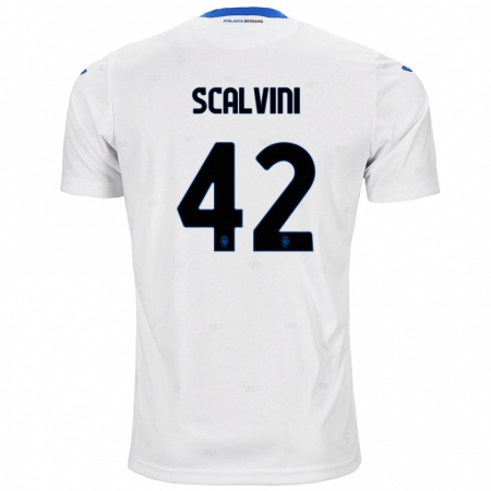 Kandiny Kinder Giorgio Scalvini #42 Weiß Auswärtstrikot Trikot 2024/25 T-Shirt