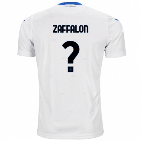 Kandiny Kinder Lorenzo Zaffalon #0 Weiß Auswärtstrikot Trikot 2024/25 T-Shirt