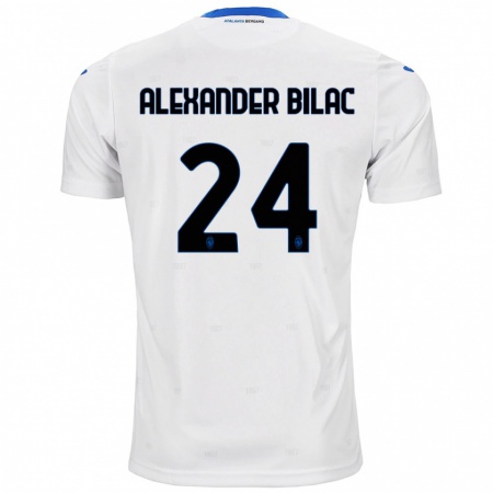 Kandiny Kinder Max Alexander Bilac #24 Weiß Auswärtstrikot Trikot 2024/25 T-Shirt