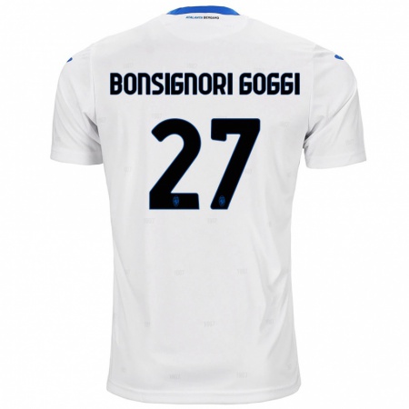 Kandiny Kinder Lorenzo Bonsignori Goggi #27 Weiß Auswärtstrikot Trikot 2024/25 T-Shirt