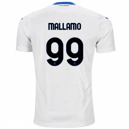 Kandiny Kinder Alessandro Mallamo #99 Weiß Auswärtstrikot Trikot 2024/25 T-Shirt