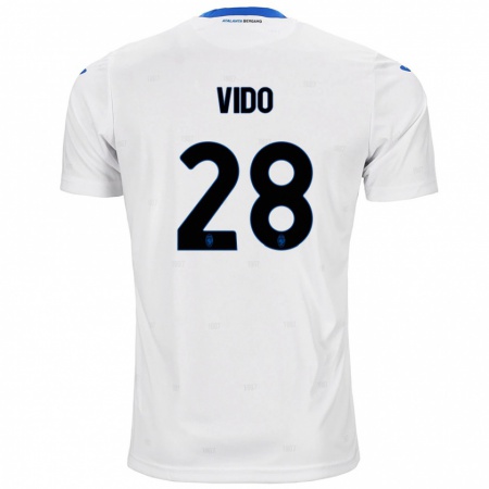 Kandiny Kinder Luca Vido #28 Weiß Auswärtstrikot Trikot 2024/25 T-Shirt