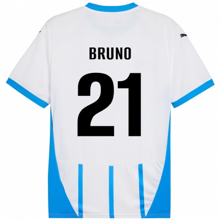 Kandiny Kinder Kevin Bruno #21 Weiß Blau Auswärtstrikot Trikot 2024/25 T-Shirt