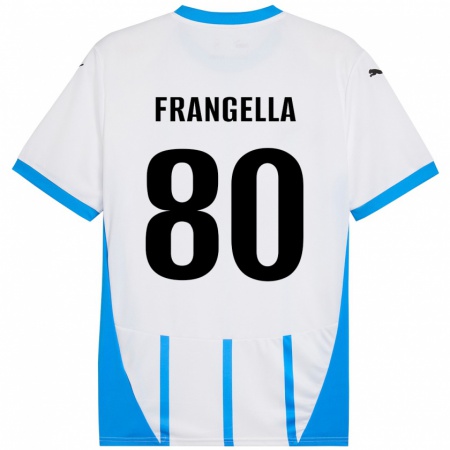 Kandiny Kinder Christian Frangella #80 Weiß Blau Auswärtstrikot Trikot 2024/25 T-Shirt