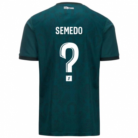 Kandiny Kinder Jordan Semedo #0 Dunkelgrün Auswärtstrikot Trikot 2024/25 T-Shirt