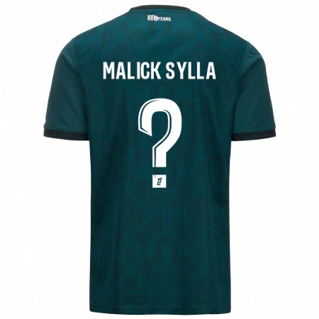 Kandiny Kinder Malick Sylla #0 Dunkelgrün Auswärtstrikot Trikot 2024/25 T-Shirt