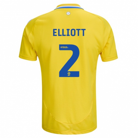 Kandiny Kinder Izzy Elliott #2 Gelb Blau Auswärtstrikot Trikot 2024/25 T-Shirt