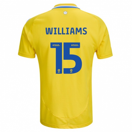 Kandiny Kinder Paige Williams #15 Gelb Blau Auswärtstrikot Trikot 2024/25 T-Shirt