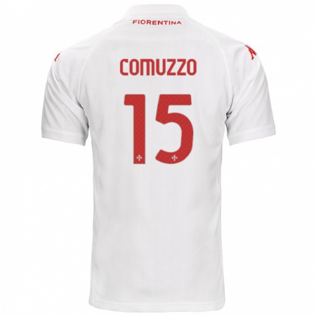 Kandiny Kinder Pietro Comuzzo #15 Weiß Auswärtstrikot Trikot 2024/25 T-Shirt