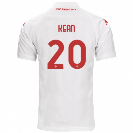 Kandiny Kinder Moise Kean #20 Weiß Auswärtstrikot Trikot 2024/25 T-Shirt