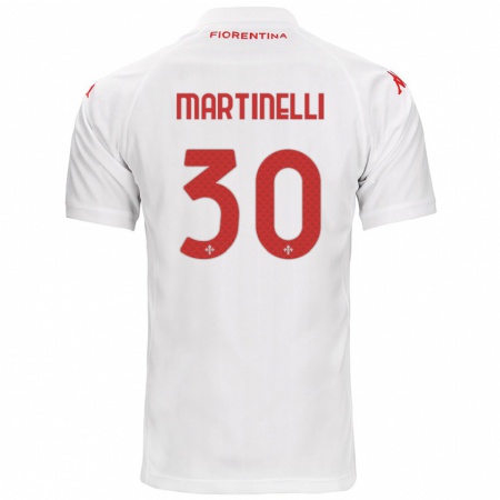 Kandiny Kinder Tommaso Martinelli #30 Weiß Auswärtstrikot Trikot 2024/25 T-Shirt