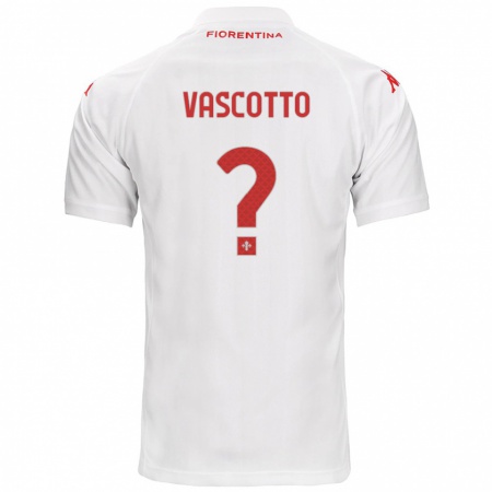 Kandiny Kinder Edoardo Vascotto #0 Weiß Auswärtstrikot Trikot 2024/25 T-Shirt