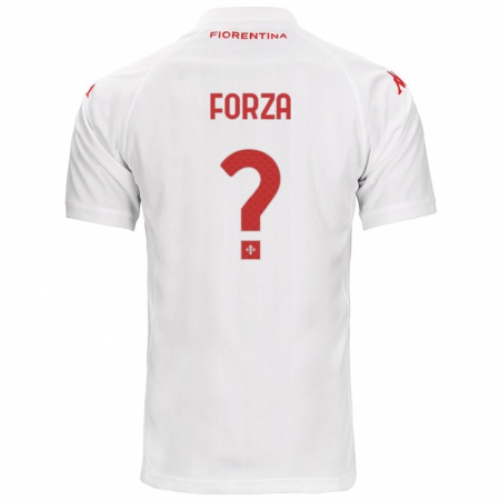 Kandiny Kinder Francesco Forza #0 Weiß Auswärtstrikot Trikot 2024/25 T-Shirt