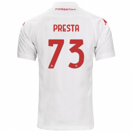 Kandiny Kinder Francesco Presta #73 Weiß Auswärtstrikot Trikot 2024/25 T-Shirt