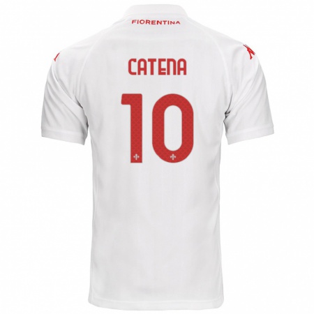 Kandiny Kinder Michaela Catena #10 Weiß Auswärtstrikot Trikot 2024/25 T-Shirt