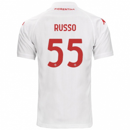 Kandiny Kinder Federica Russo #55 Weiß Auswärtstrikot Trikot 2024/25 T-Shirt