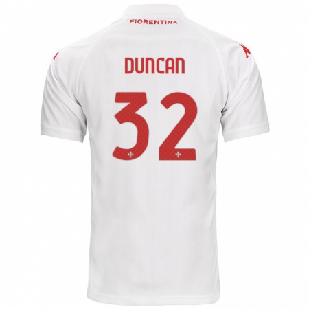 Kandiny Kinder Alfred Duncan #32 Weiß Auswärtstrikot Trikot 2024/25 T-Shirt